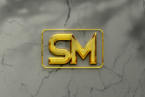 Download Golden Branding Sign Logo Mockup - Logo mock Collection