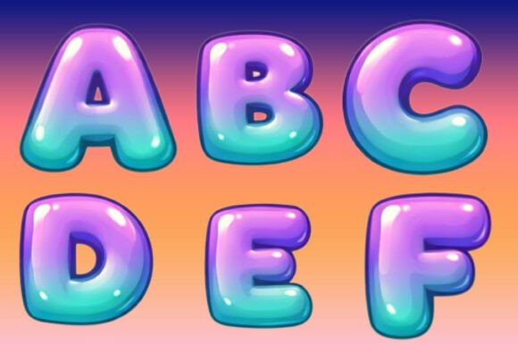 Download Glossy Bubble Alphabet Letters a to Z - Glossy Collection