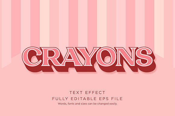 Download Crayon Text Effect Font Type Vector - Type Collection
