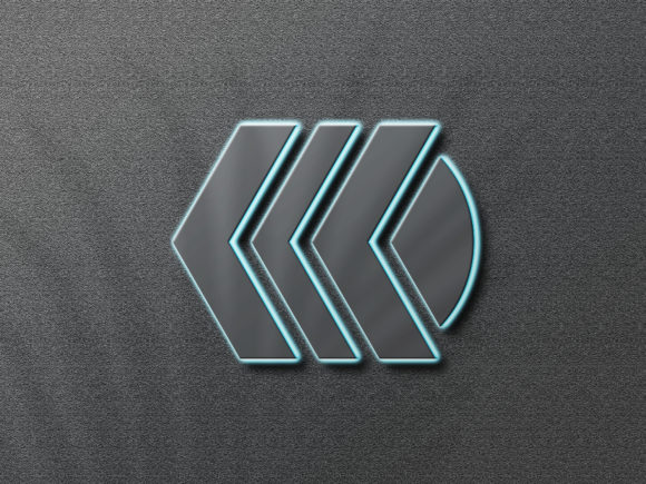 Download 3d Minimal Clean Neon Logo Mockup Design - Logo mock Collection