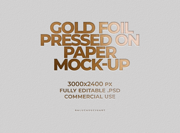 Download Gold Foil Logo Mock-Up Pressed on Paper - Logo mock Collection
