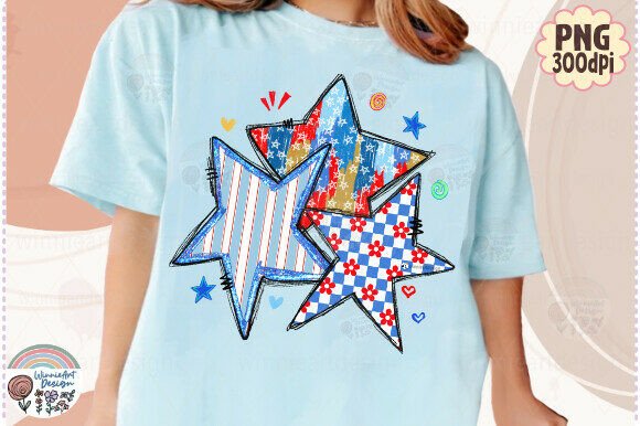 Download Stars and Stripes Trendy 4th of July PNG - Trendy Collection