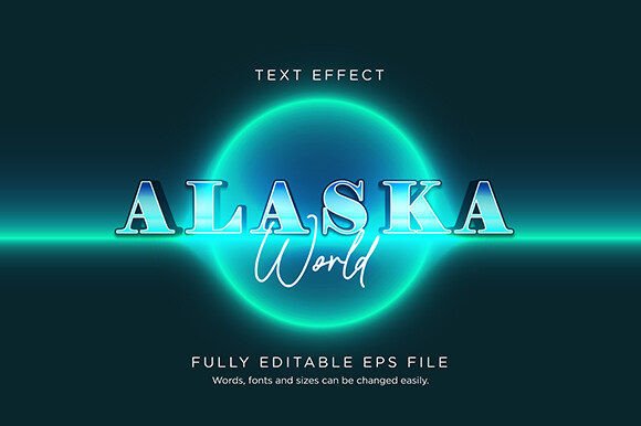 Download Alaska Text Effect Font Type Vector - Type Collection