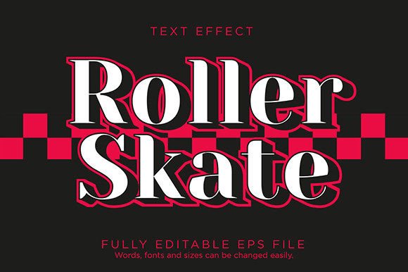 Download Roller Skate Text Effect Font Type - Type Collection