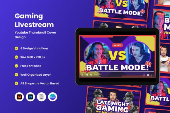 Download Gaming Livestream YouTube Thumbnail - Livestream Collection