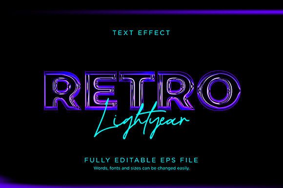 Download Retro Text Effect Font Type Vector - Type Collection