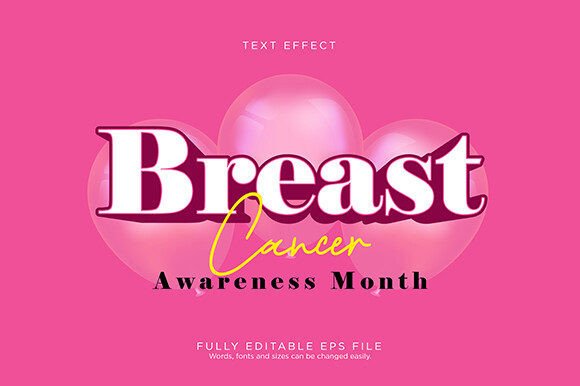 Download Breast Cancer Text Effect Font Type - Type Collection
