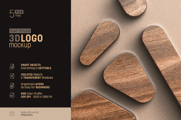 Download Realistic 3D Logo Mock-up - Set of Five - Logo mock Collection