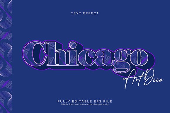 Download Chicago Text Effect Font Type Vector - Type Collection
