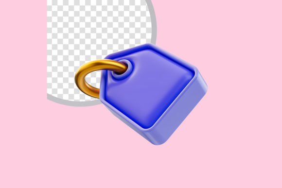 Download Realistic Glossy Tag with Gold Ring Icon - Glossy Collection