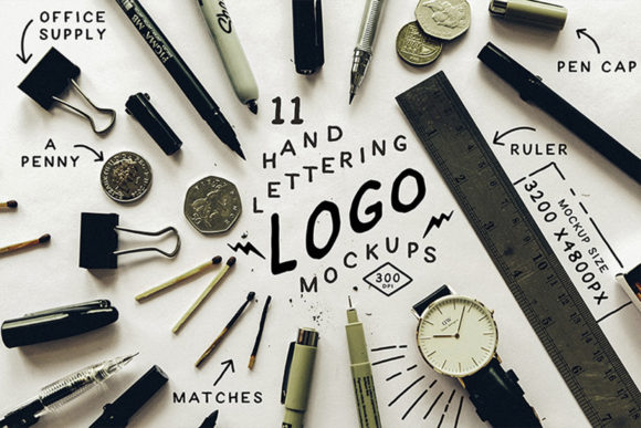 Download Hand Lettering Logo Mock Up - Logo mock Collection