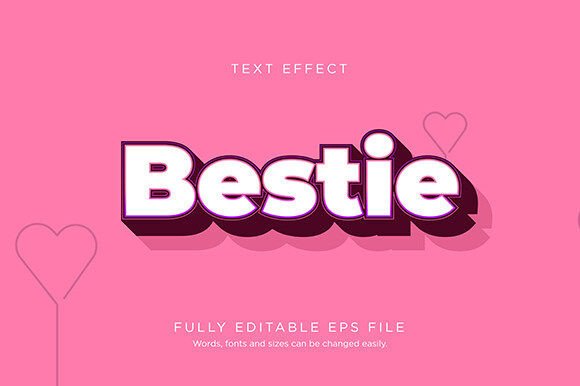Download Bestie Text Effect Font Type Vector - Type Collection